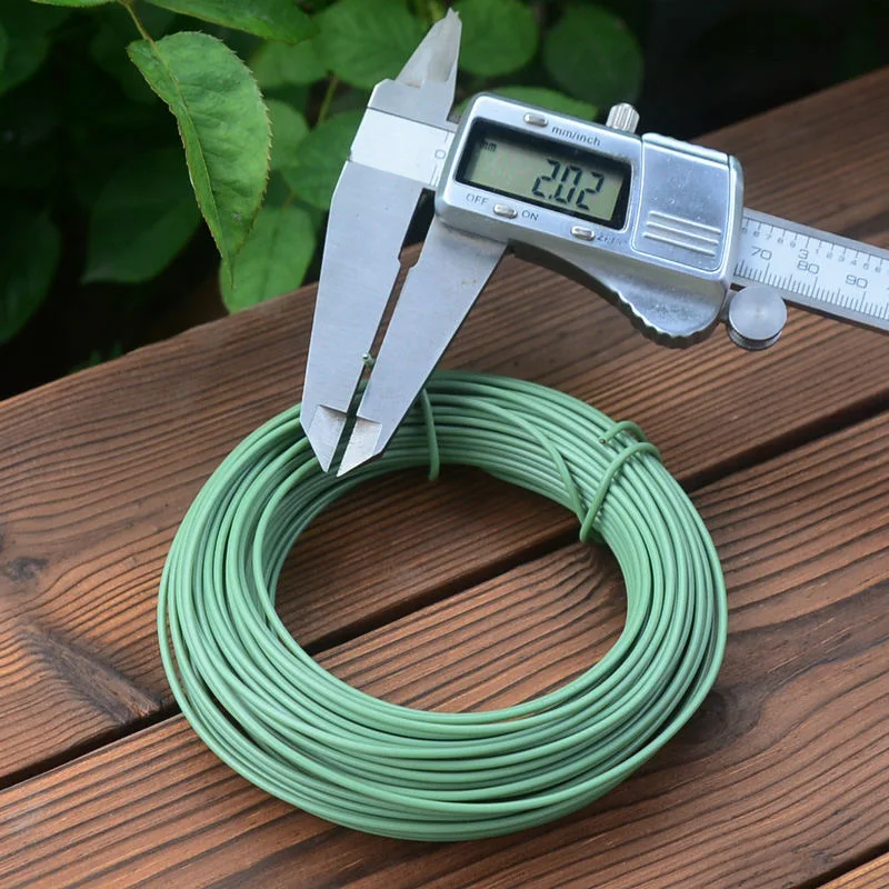 Made in China Plastic Coated Iron Wire Green Color Coil PVC Coated Garden Binding Wire