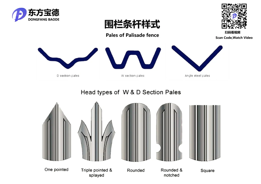 Hot Selling Steel Palisade Fencing Design Metal Palisade Euro Fence Manufacturer