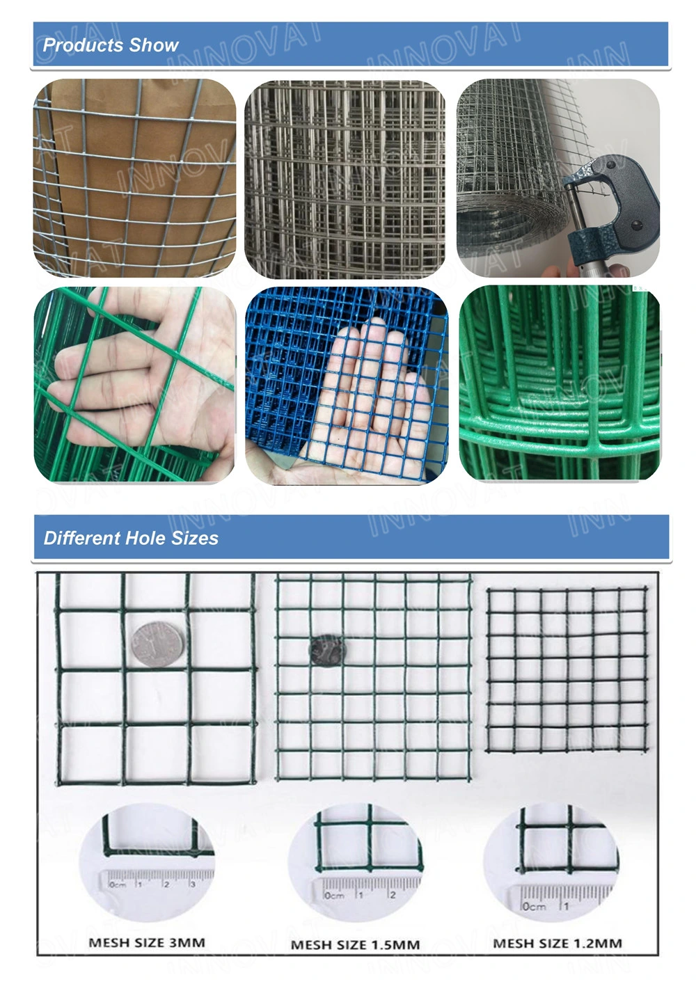 1/2X1 1X1 Hot DIP Galvanized Iron Welded Wire Mesh 3&prime; 4&prime; 16 Gauge Electro Galvanized Wire Mesh Rabbit Chicken Cage for Poultry/PVC Welded Mesh Rolls