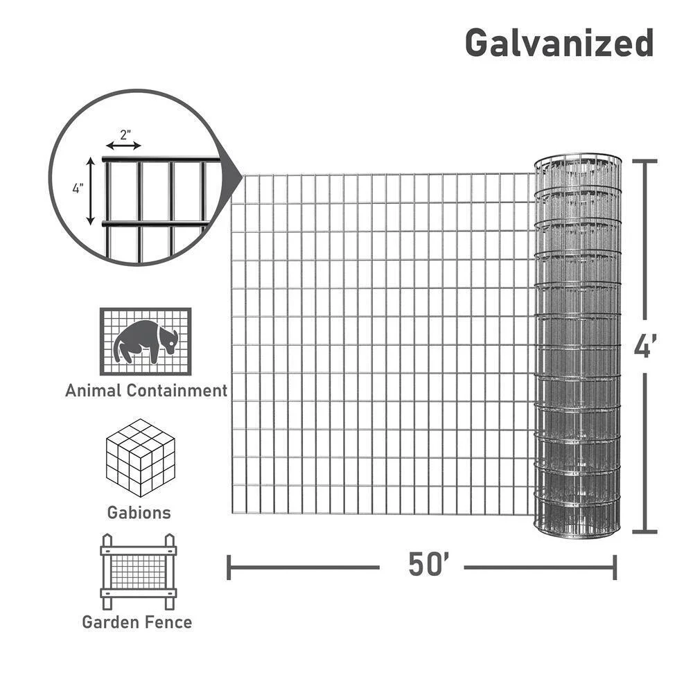 PVC Coated &amp; Pre-Galvanized Wire1.0-2.0m Height Dark Green Euro Fence Holland Wire Mesh Garden Farm Animal Fencing