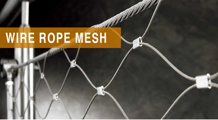 304 316 316L High Strength Stainless Steel Cable Wire Rope Mesh Net for Aviary Zoo Mesh