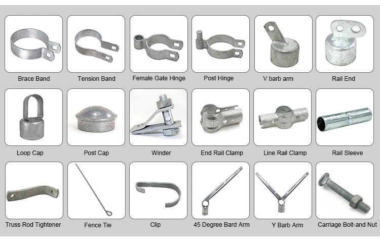 Wholesale High Security Galvanized Chain Link Fence Cost with Barbed Wire on Top.