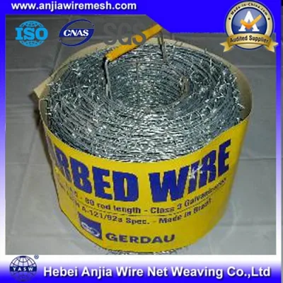 Electro Galvanized Barbed Wire for Protecting Mesh with ISO Approval