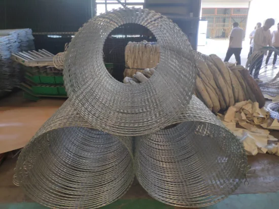 Bto-22 Galvanized Razor Wire Coils with Loops Dia 600 mm Used on Ships for Anti-Piracy