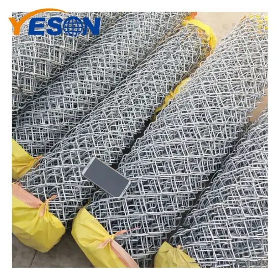 9g and 10g Wire 50X50 Diamond Mesh Hot DIP Galvanized 6′ Chain Link Iron Wire Mesh Fence / PVC Coated Chain Link Fencing 50FT Rolls