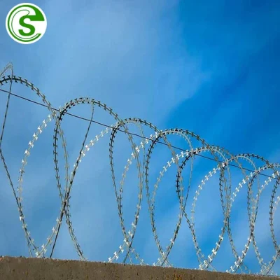 450mm Coil Diameter Concertina Razor Barbed Wire for Border Wall