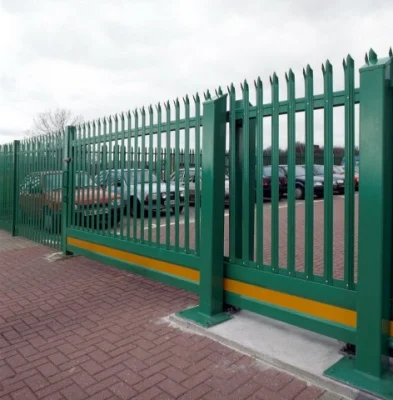 Euro Style Free Standing D/W Pale Metal Palisade Security Fence, Steel Palisade Fencing Design